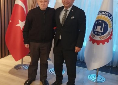 Yönetim Kurulu Başkanımız Murat Şan ve Genel Sekreter İbrahim ÖZDEMİR Kırıkkale Ticaret Borsası Yönetim Kurulu Başkanı Harun SÜMER’i makamında ziyaret etti. - 1